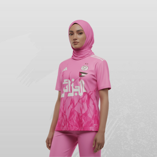 Maillot Algérie x Palestine Rose 2025