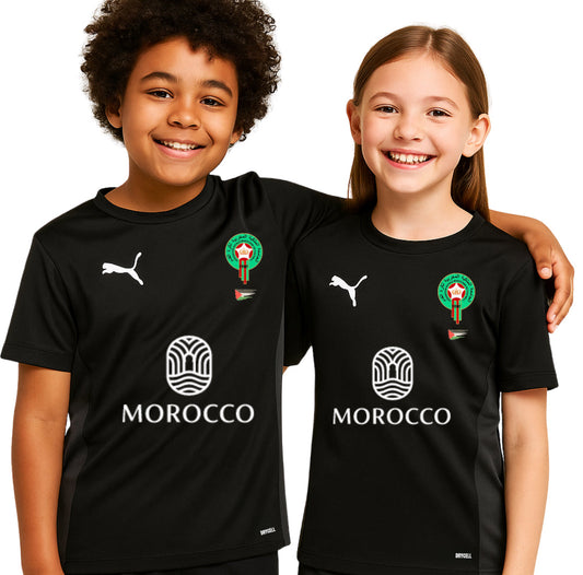 Maillot Maroc X Palestine noir Authentique enfant