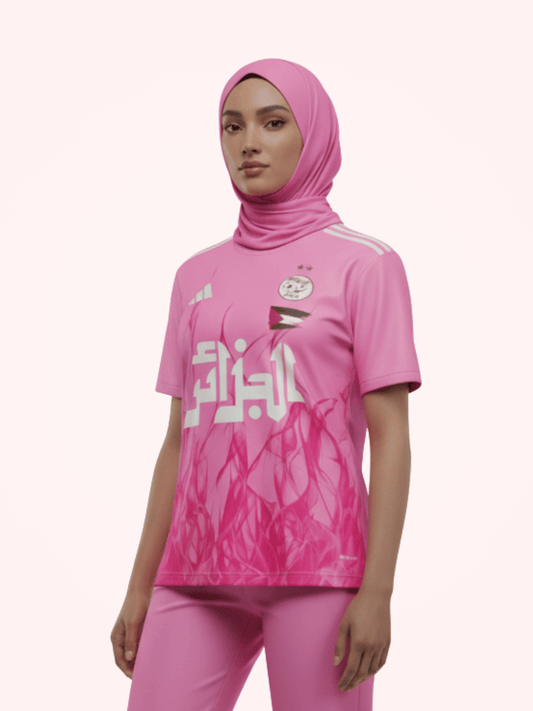 Maillot Algérie x Palestine Rose 2025